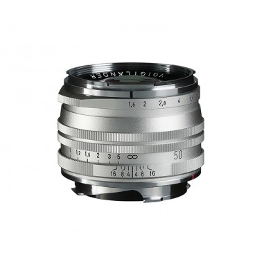 Voigtlander 50mm f1.5 II VM ASPH Vintage Line Nokton Silver MC Lens
