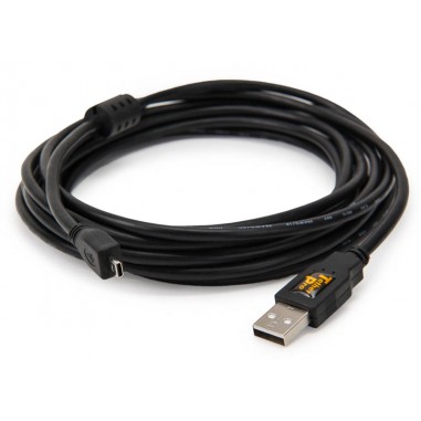 TetherTools CU5428 TetherPro USB 2.0 Male to Mini-B 8pin 15' (4.6m) Cable Black