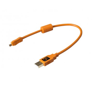 TetherTools CU8001-ORG TetherPro USB 2.0 Male to Mini-B 8pin 1' (30cm) Cable Orange