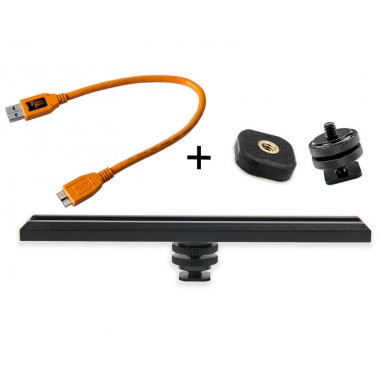 TetherTools RS315ORGKT CamRanger Camera Mounting Kit w/ USB 2.0 Mini-B 8 Pin 1' (30cm) Orange