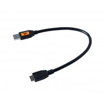 Tether Tools-TetherTools CU5404BLK TetherPro USB 3.0 SuperSpeed Male A to Micro B 1' (0.3m) Cable Black