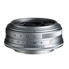 Voigtländer-Voigtlander 27mm f2 ULTRON Fuji X Mount Lens Silver