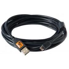 Tether Tools-TetherTools CU5430BLK TetherPro USB 2.0 Male A to Micro B 5 Pin 4.6m Cable Black
