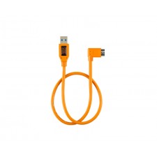 Tether Tools-TetherTools CU61RT02-ORG TetherPro USB 3.0 to USB 3.0 Micro-B Right Angle Adapter "Pigtail" Cable, 20" (50cm), High-Visibilty Orange