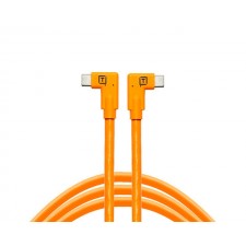 Tether Tools-TetherTools TetherPro USB-C to USB-C Right Angle Orange CUC15RT-ORG
