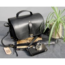 Fogg Specialist Bags-Fogg Satchmo Satchel Black leather with Black Leather Trim