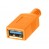 TetherTools CUCA415-ORG TetherPro USB-C to USB Female Adapter (extender), 15' (4.6m) Orange Cable